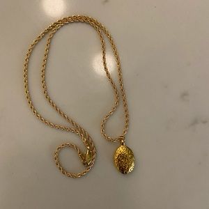 Authentic Gold Chanel Nugget Rope Chain Necklace